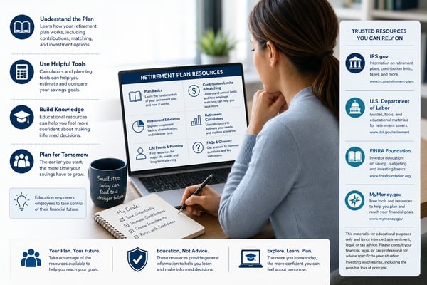 Helping Employees Understand Their Retirement Plan: Resources You Can Point Them To Without Giving Advice