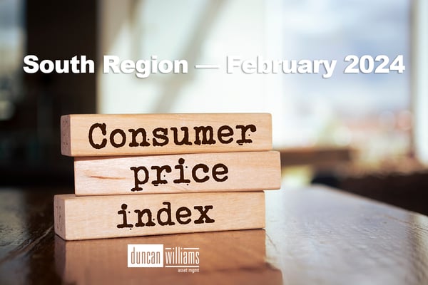Prices in the South up 0.9 percent in February and 3.7 percent over the past year.