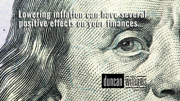 Lowering inflation can have several positive effects on your finances