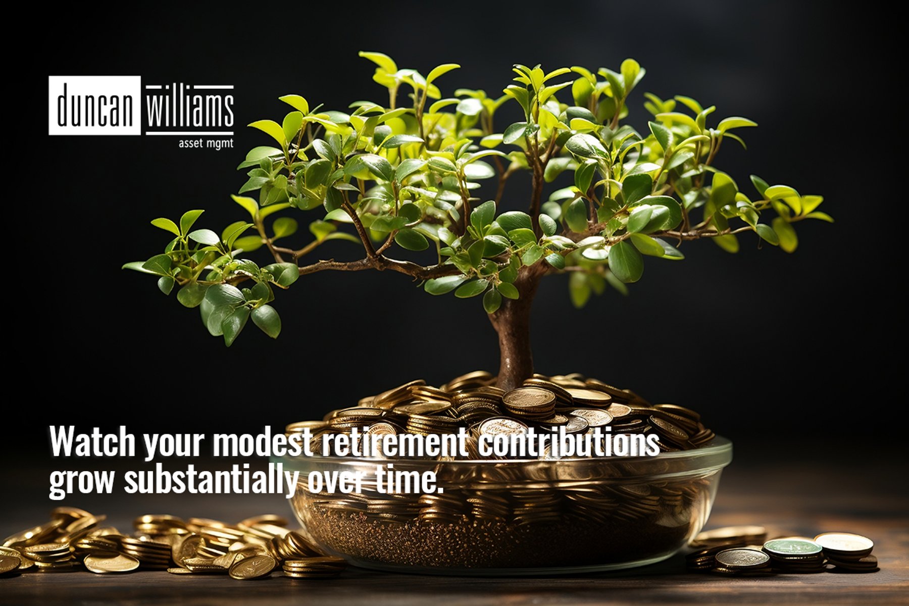 Unlock the power of modest retirement contributions and watch them grow substantially over time.