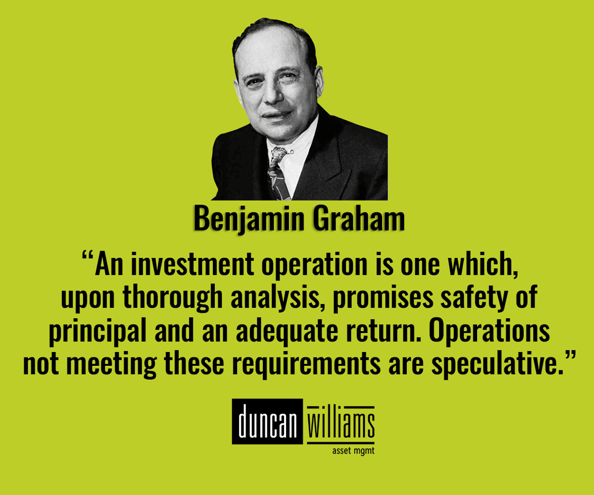 “An investment operation is one which, upon thorough analysis, promises safety of principal and an adequate return. Operations not meeting these requirements are speculative.”