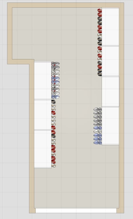 Top down design view.