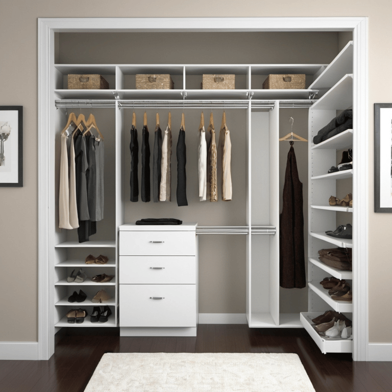 Organized reach-in closet system