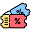 Icon to represent built-in coupon code tracking within the iDevAffiliate software.