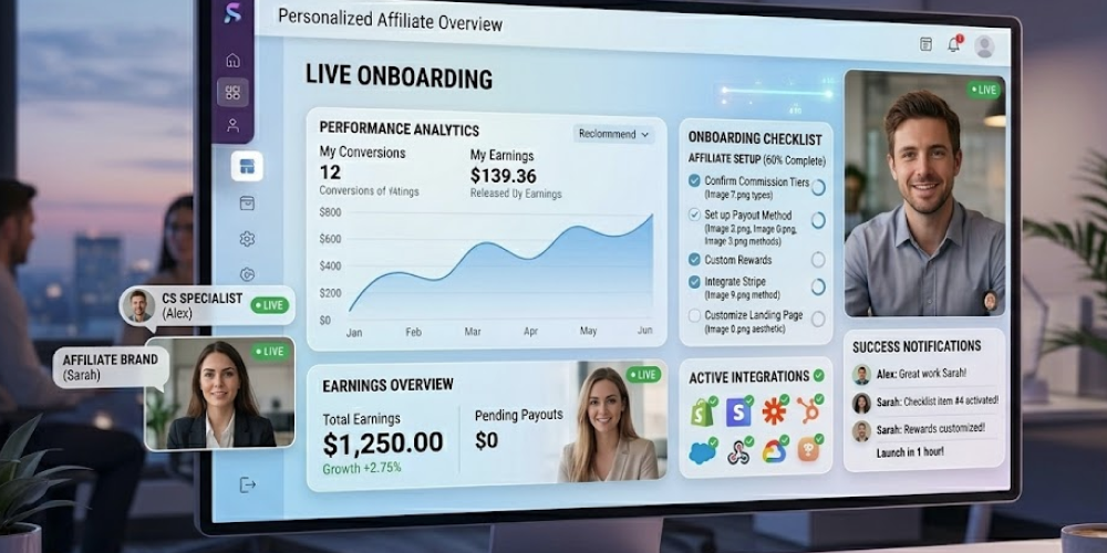 Image of the live onboarding call with the helpful iDevAffiliate support team.