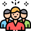 Icon of 3 people close together to represent the partnerships required when managing affiliates in your finance affiliate program.