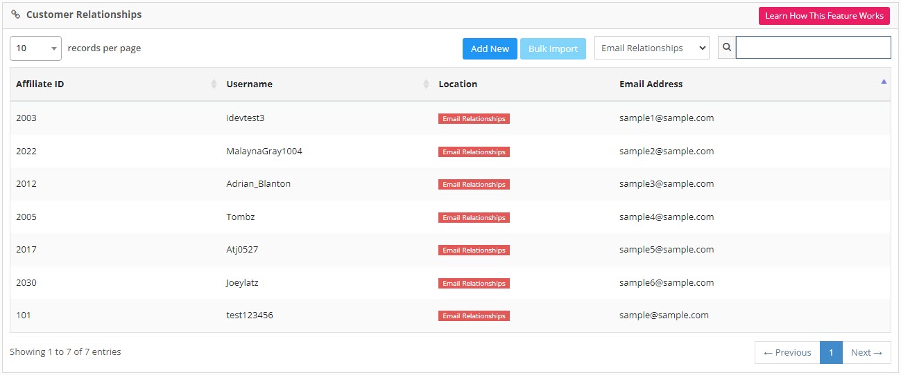 create lifetime relationships between affiliates and customers