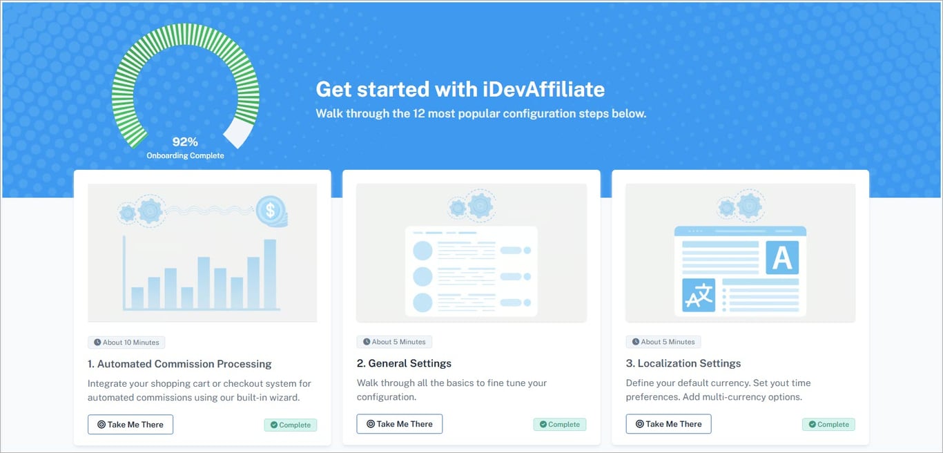 idevaffiliate admin dashboard