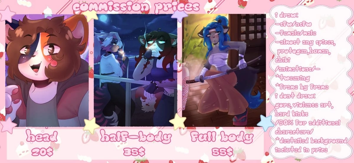 commission info