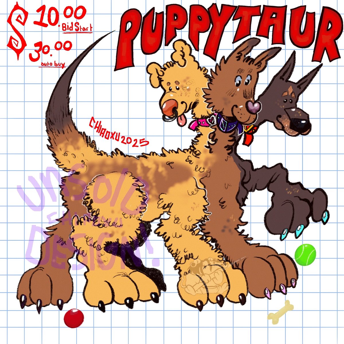 PUPPYTAUR triple doggie cerberus adoptable
