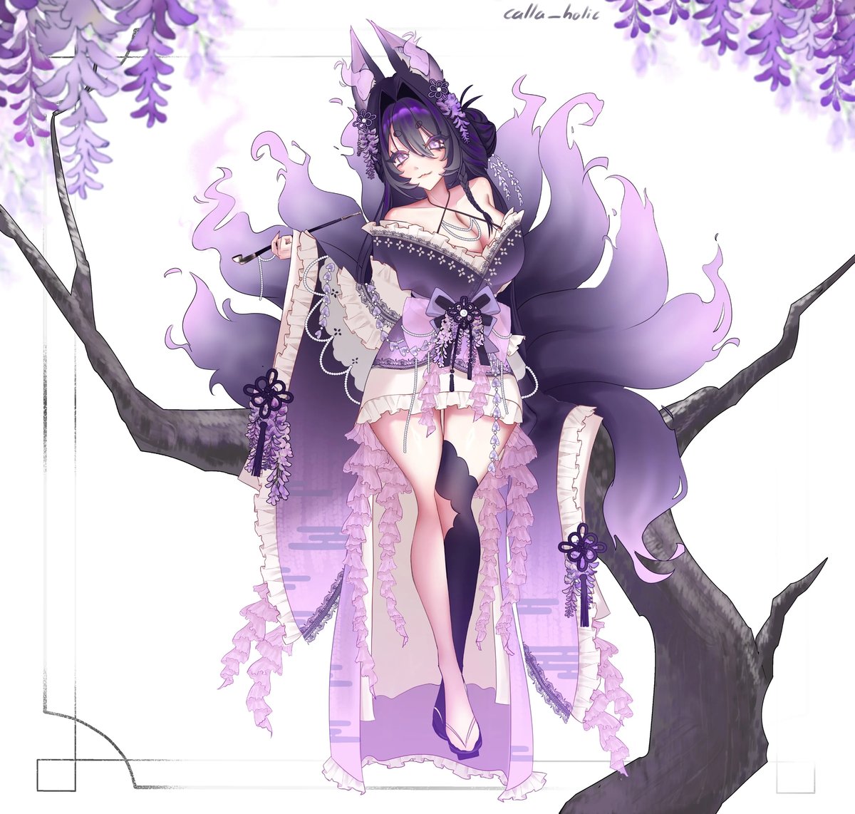 Adoptable ✦ Wisteria kitsune