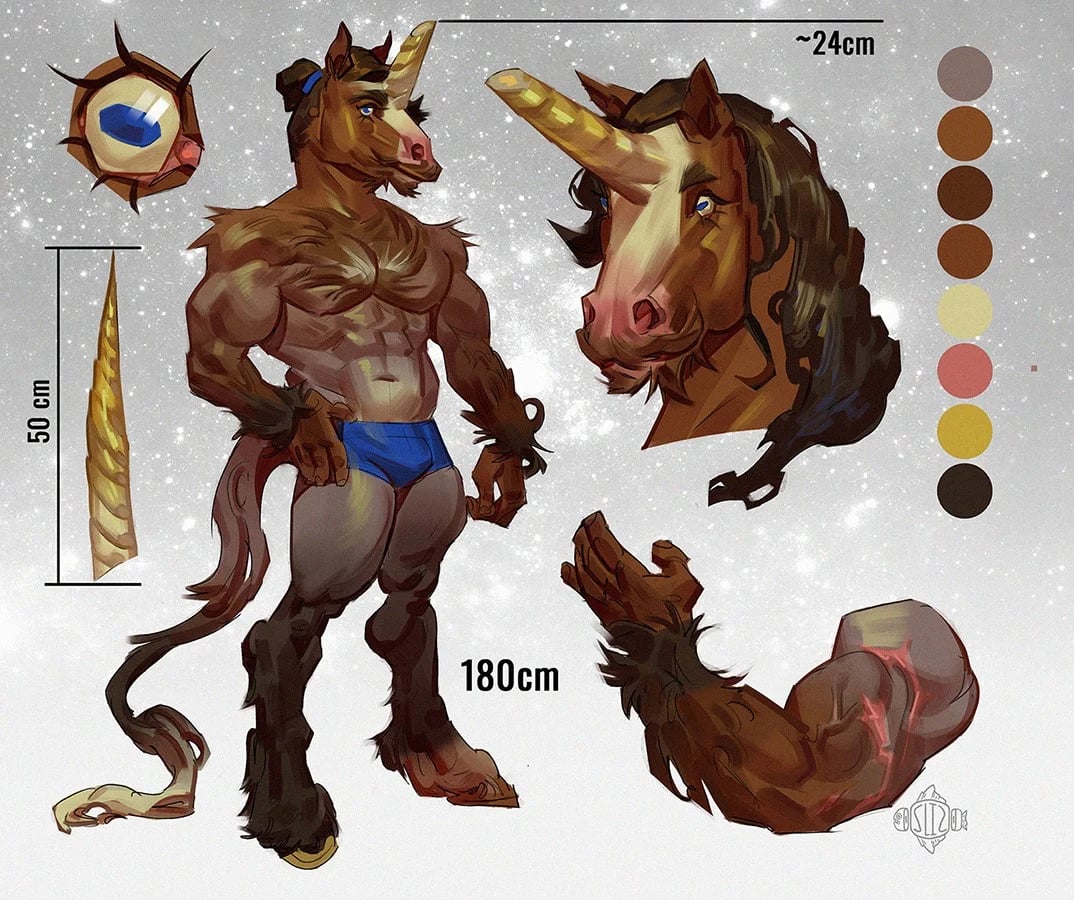 Unicorn anthro adopt