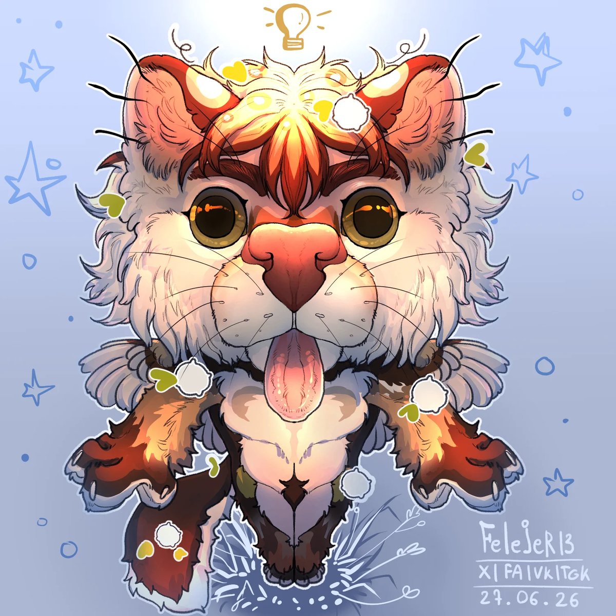 Cute lady cat commission