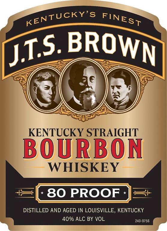 Label for J.T.S. Brown Bourbon