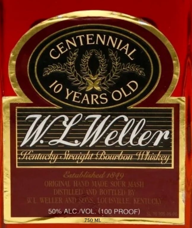 Label for W.l.weller 10 Years Old