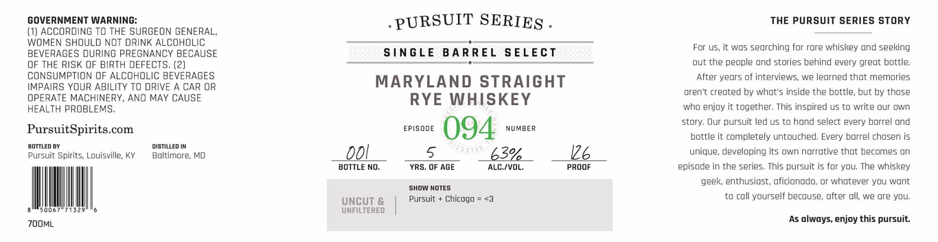 Label for Pursuit Series Episode 094