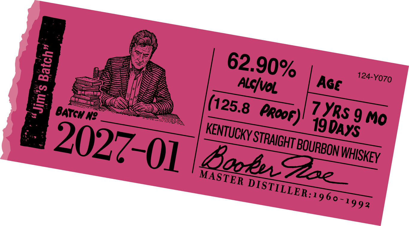Label for Booker's Jim's Batch 7 Year Bourbon