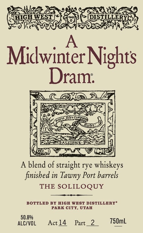 Label for High West A Midwinter Night's Dram