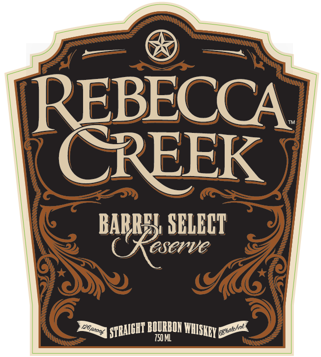 Label for Rebecca Creek Barrel Select Reserve Barrel Select Reserve Bourbon
