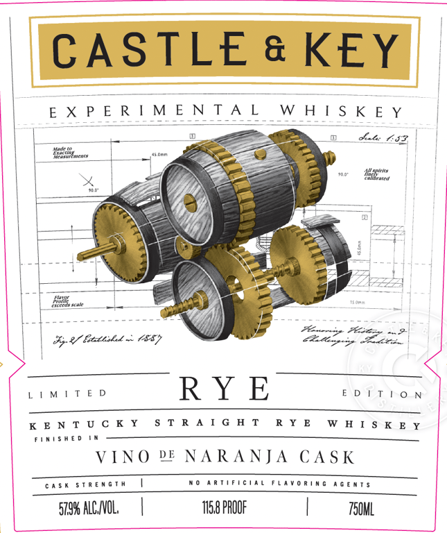 Label for Castle & Key Experimental Whiskey