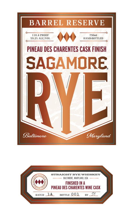Label for Sagamore Barrel Reserve Pineau Des Charentes Cask Finish