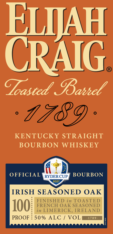 Label for Elijah Craig Ryder Cup Limited Edition