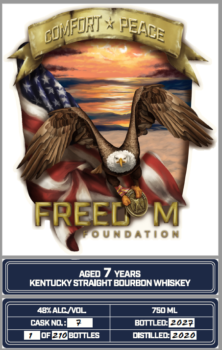 Label for Freedom Foundation 7 Year Bourbon