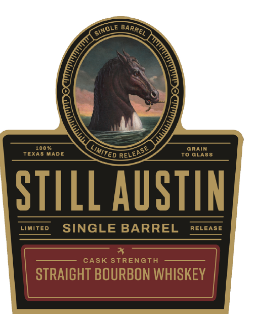 Label for Still Austin Single Barrel Program Bourbon