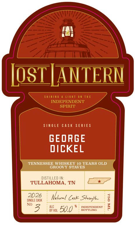 Label for Lost Lantern Groovy Staves Whiskey