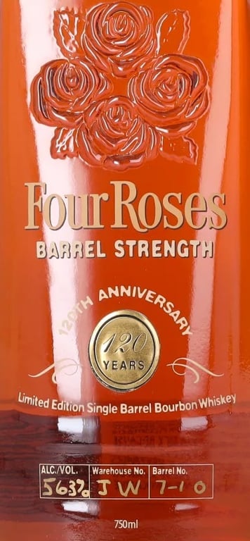 Label for Four Roses 120th Anniversary