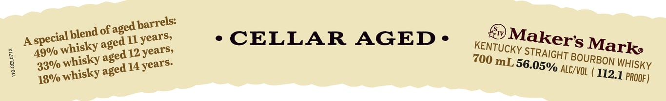 Label for Maker's Mark Cellar Aged Bourbon