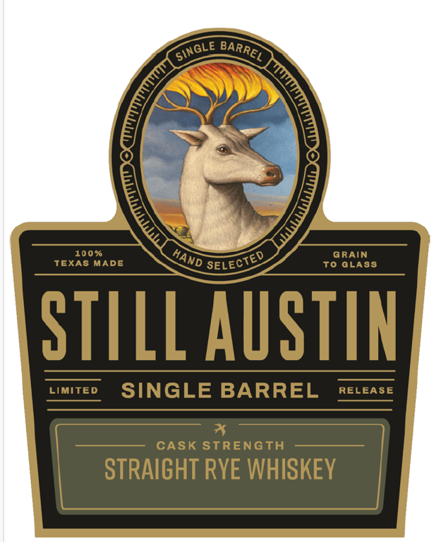 Label for Still Austin Single Barrel Rye Program