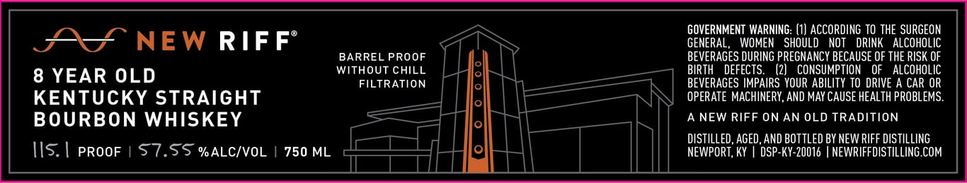 Label for New Riff Bourbon