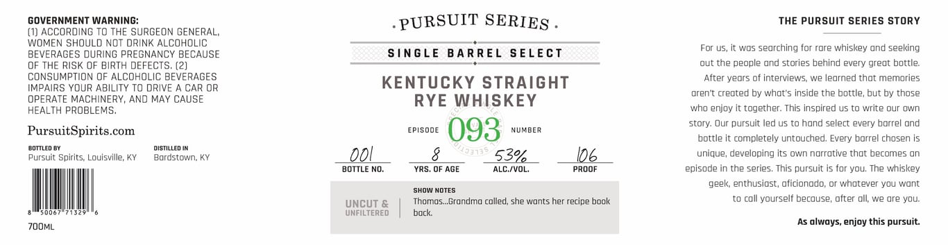 Label for Pursuit Series Episode 093