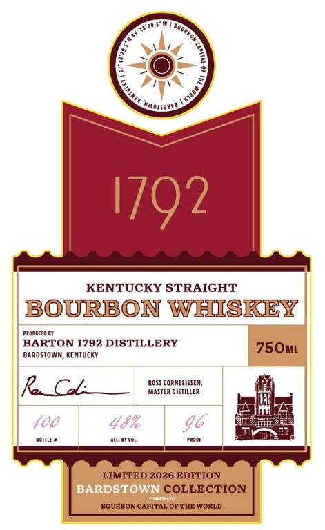 Label for 1792 Bourbon