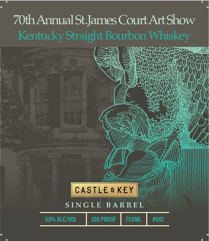 Label for Castle & Key 70th Annual St. James Court Art Show