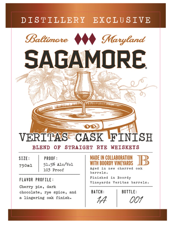 Label for Sagamore Veritas Cask Finish