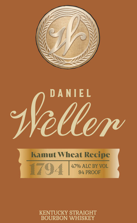 Label for Daniel Weller Kamut Wheat Recipe Bourbon