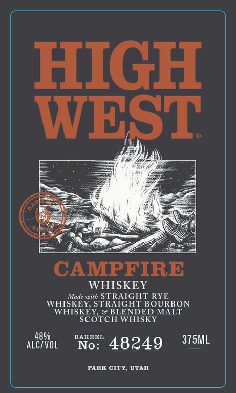 Label for High West Campfire Barrel Select