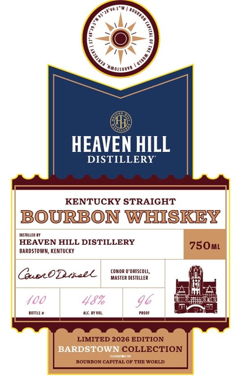 Label for Heaven Hill Distillery Bardstown Collection Bourbon