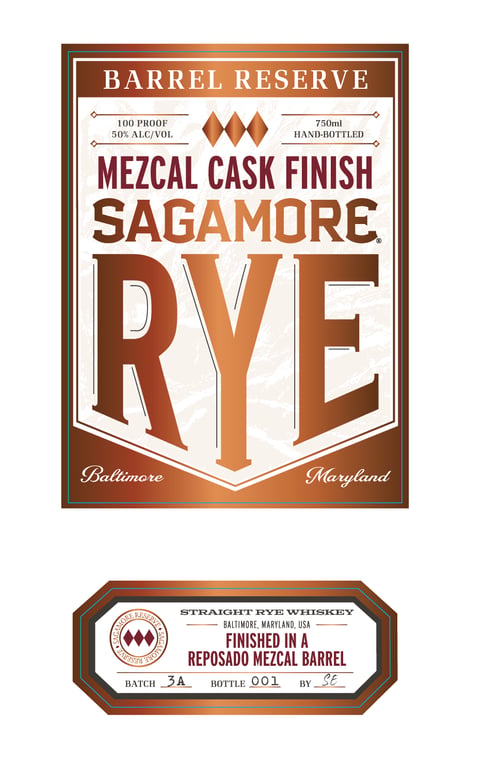Label for Sagamore Barrel Reserve Mezcal Cask Finish