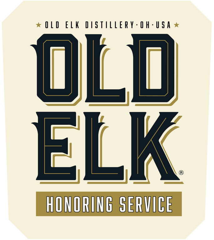 Label for Old Elk Honoring Service Bourbon