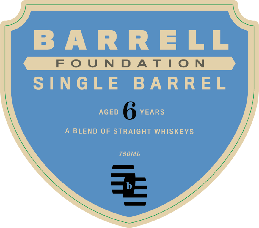 Label for Barrell Foundation Single Barrel Blended Whiskey
