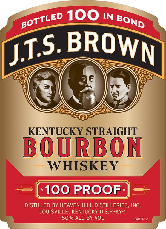 Label for J.T.S. Brown Bottled in Bond