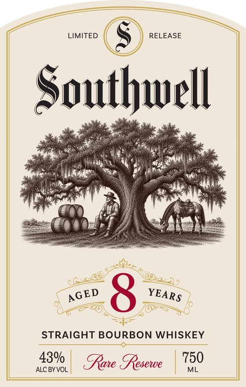 Label for Southwell Rare Reserve Bourbon