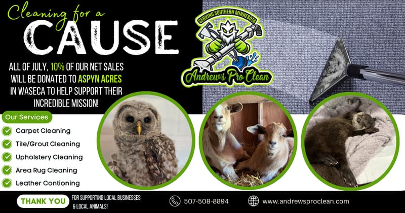 Cleaning for a Cause: our July fundraiser for Aspyn Acres