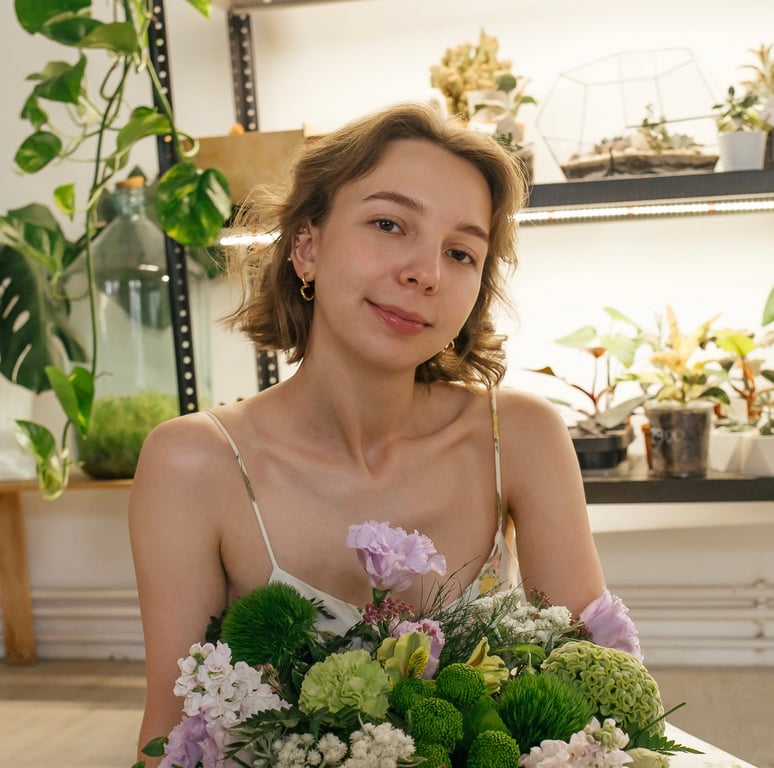 Facilitator guiding a mindful art workshop.