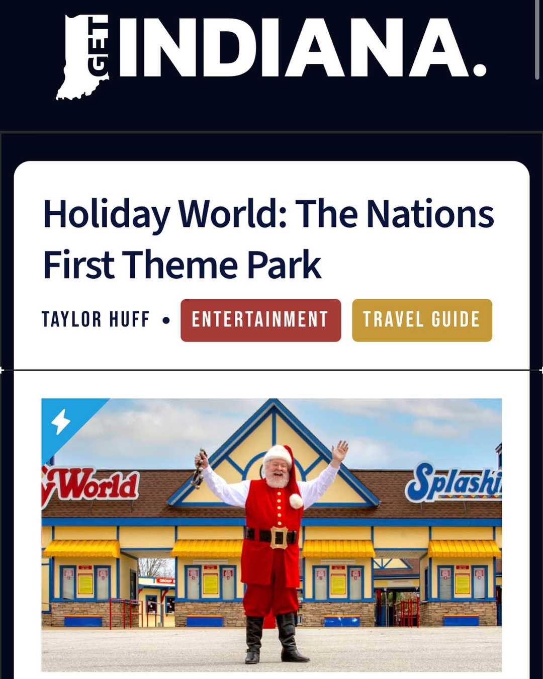 Christmas may be over, but Santa Claus comes back in May. 😉 // getindiana.com