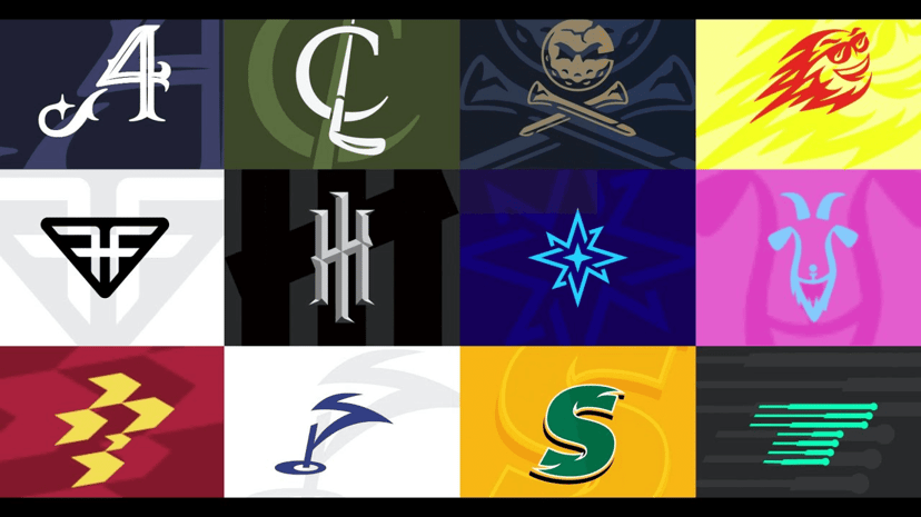 Logos of the LIV Golf teams