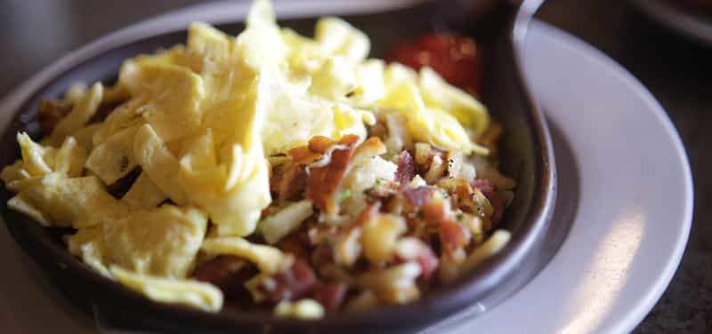 Scrambled egg and bacon skillet at The Roost in Fishers